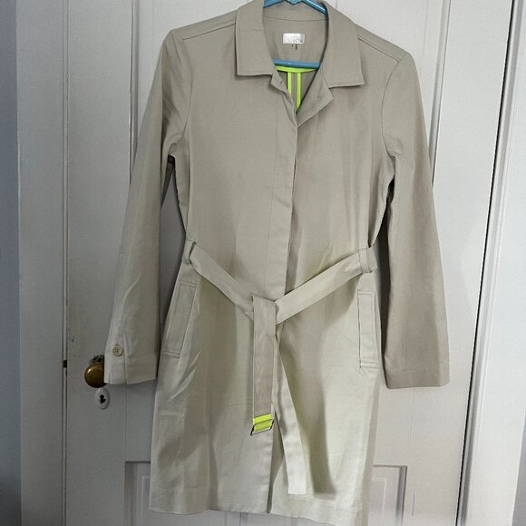 NEW 'ecru' Twill Cotton Trench Coat - Picture 1 of 15